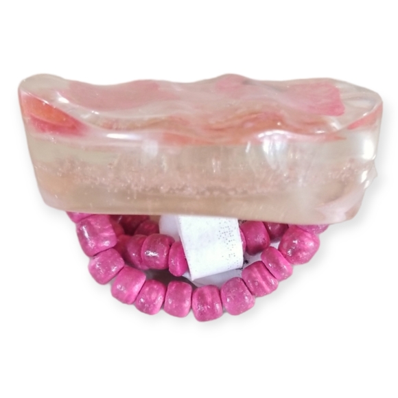 Vintage Made In Philippines Lucite Seashell Ring One Size - Picture 9 of 9